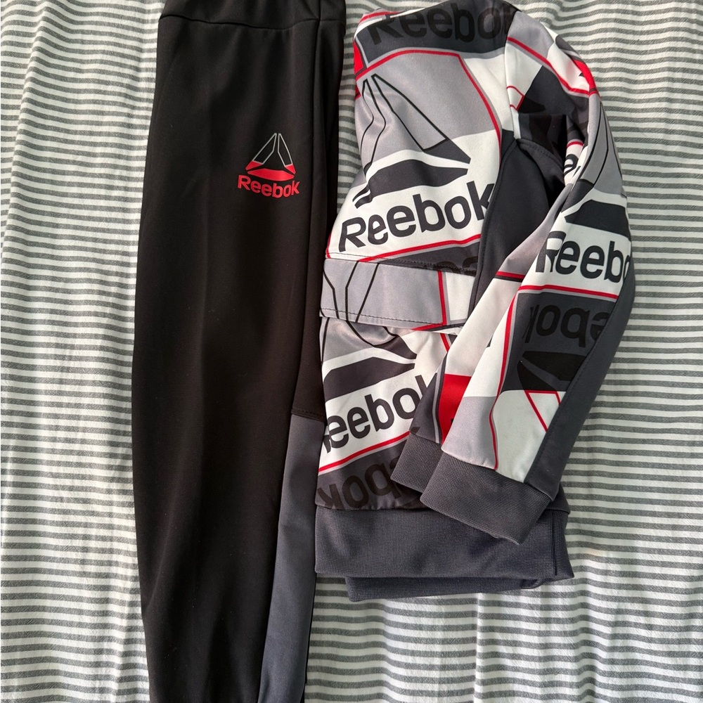 Reebok Black and Gray Set with Red Highlights